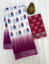 MG 453 Linen With Jari Border Printed Non Catalog Sarees Wholesale Online